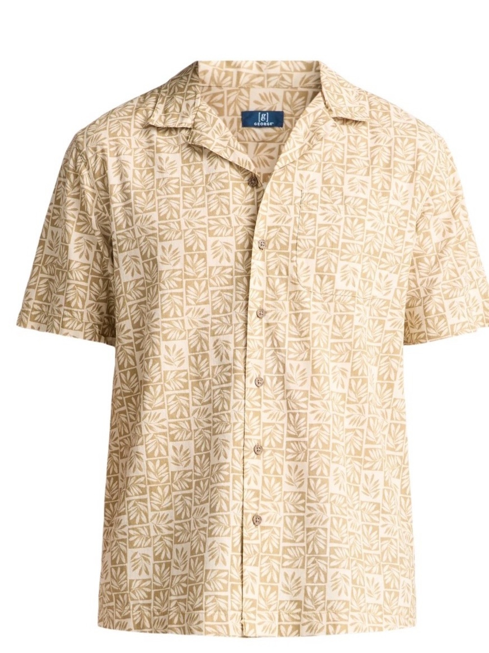 George Men’s Linen Blend Shirt Size XL